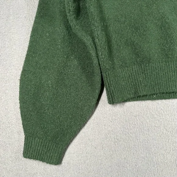 & Other‎ Stories Sweater Womens XS Green Balloon Sleeve Crewneck Knit Pullover - Picture 4 of 11
